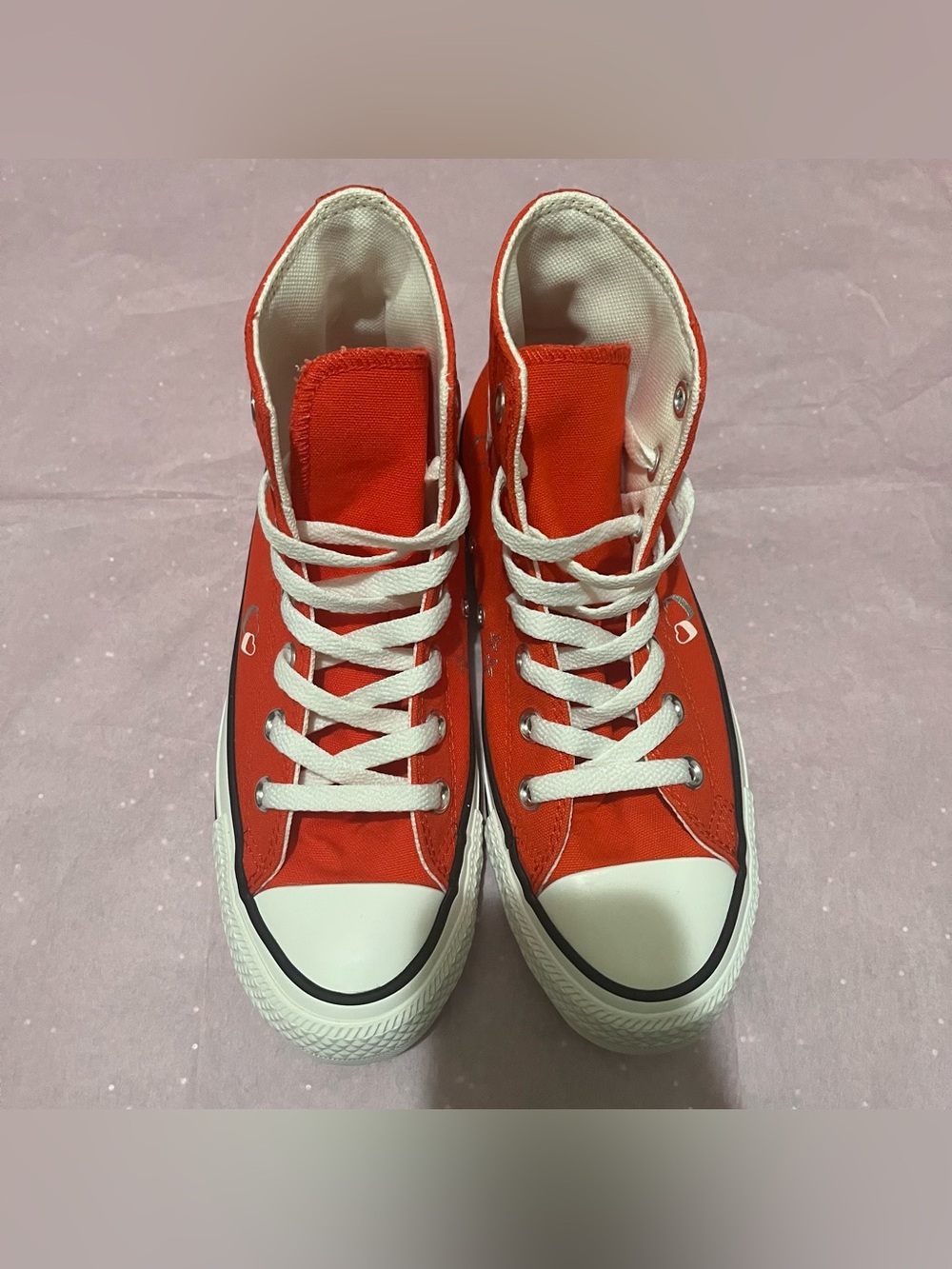 Converse Red Valentine’s Day High Top Sneakers